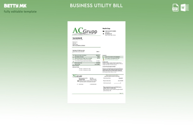 Модерен стил на Естонија AC Grupp OÜ за деловна сметка за електрична енергија